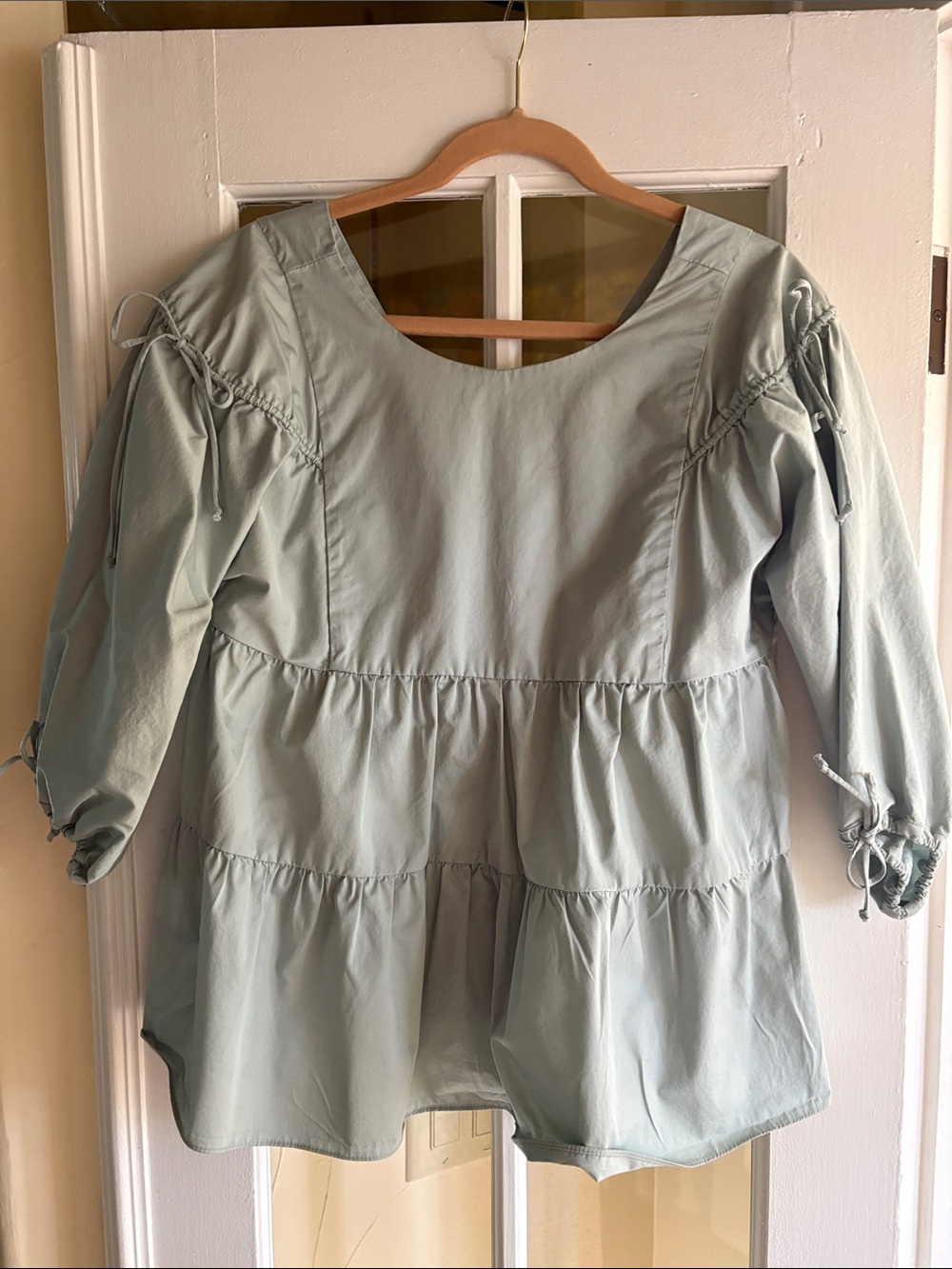 Zara Terez Sage Tiered Peasant Tunic with Sleeve Drawstrings